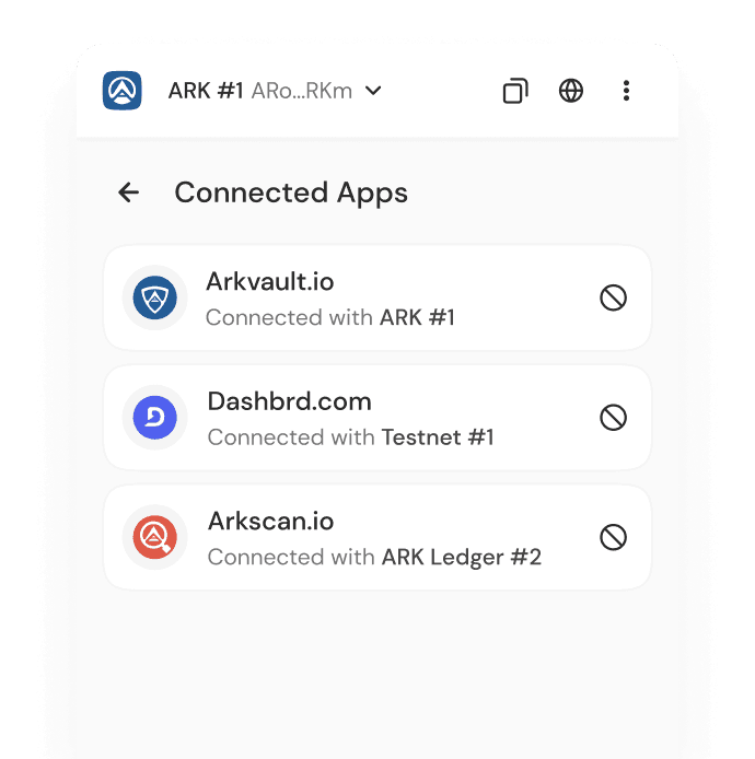 Control App Connections Screen